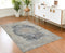 4' X 6' Beige and Gray Medallion Area Rug